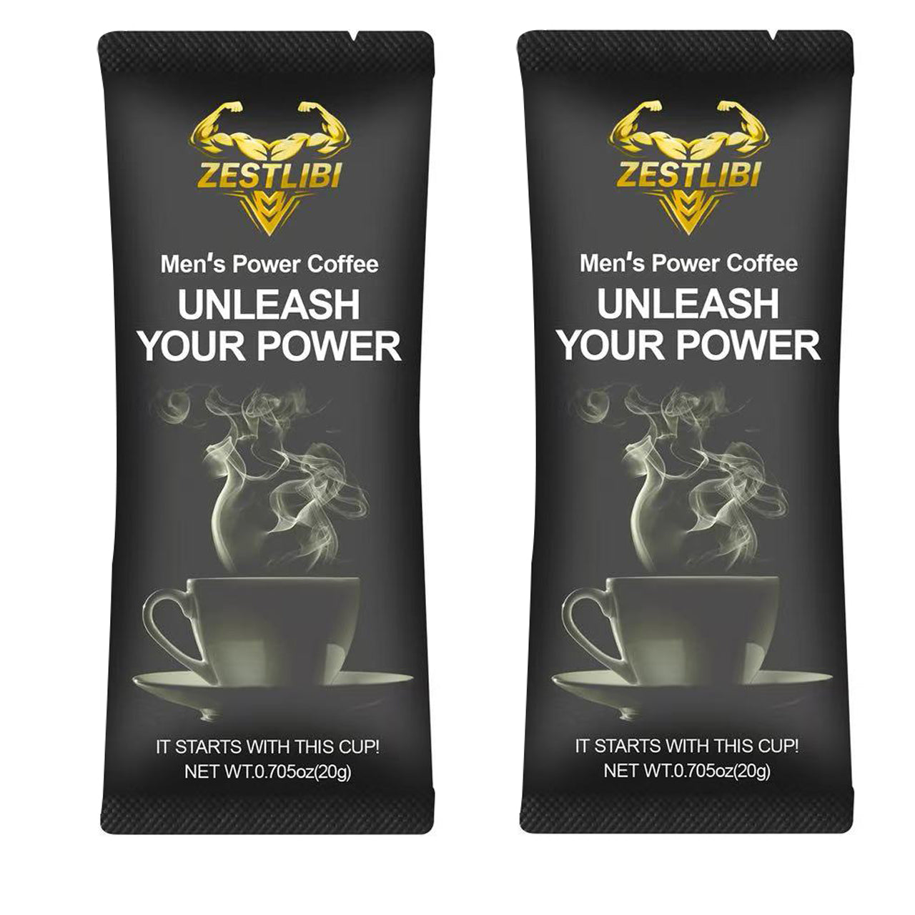 Coffee Powder Natural Ingredients Crafted for Men's Energy, Stamina & Intimacy (2 Bag / Box)