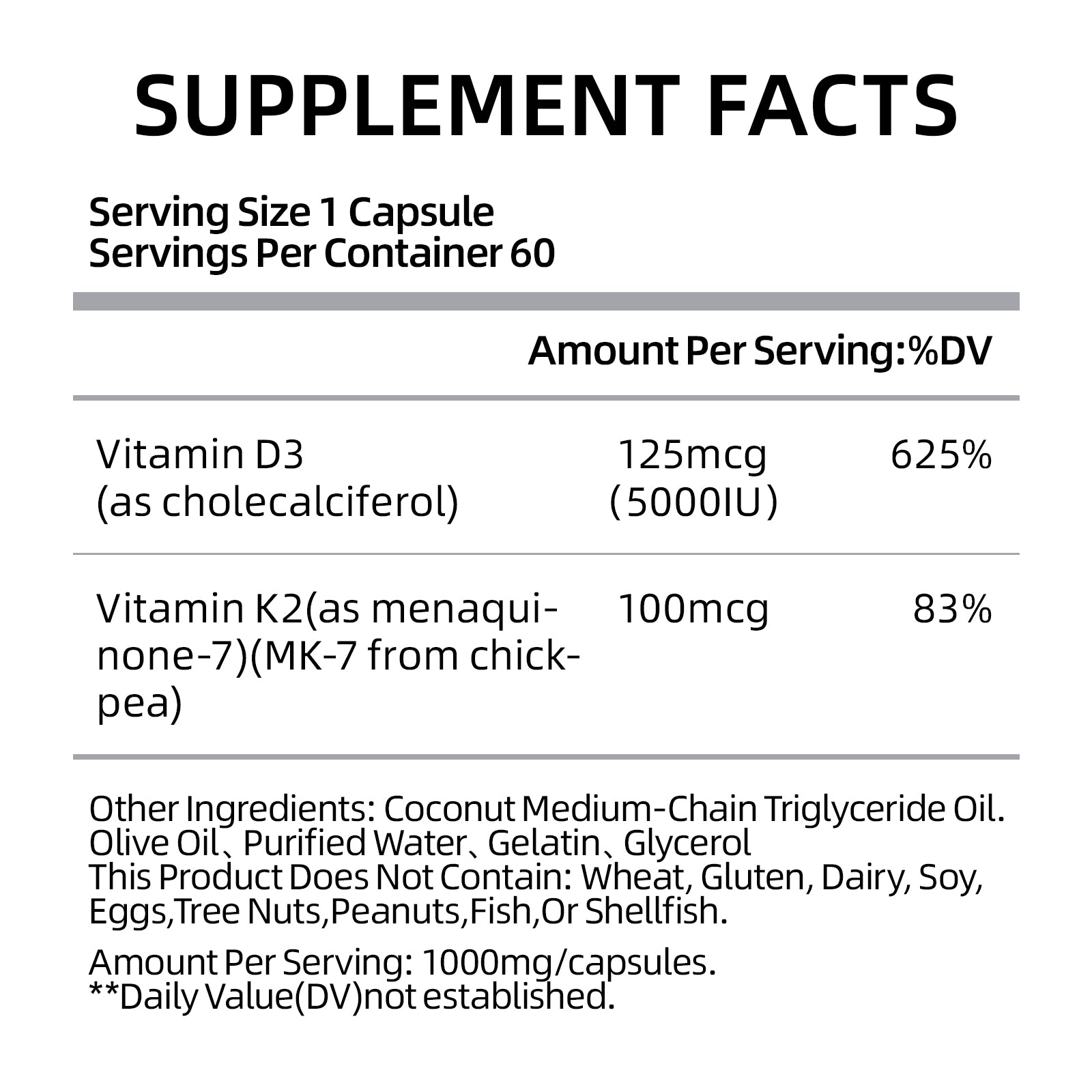 Vitamin D3 & K2
